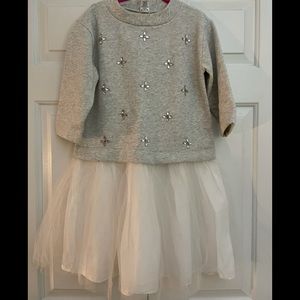 Crewcuts Embellished Sweatshirt Tulle Dress size 10